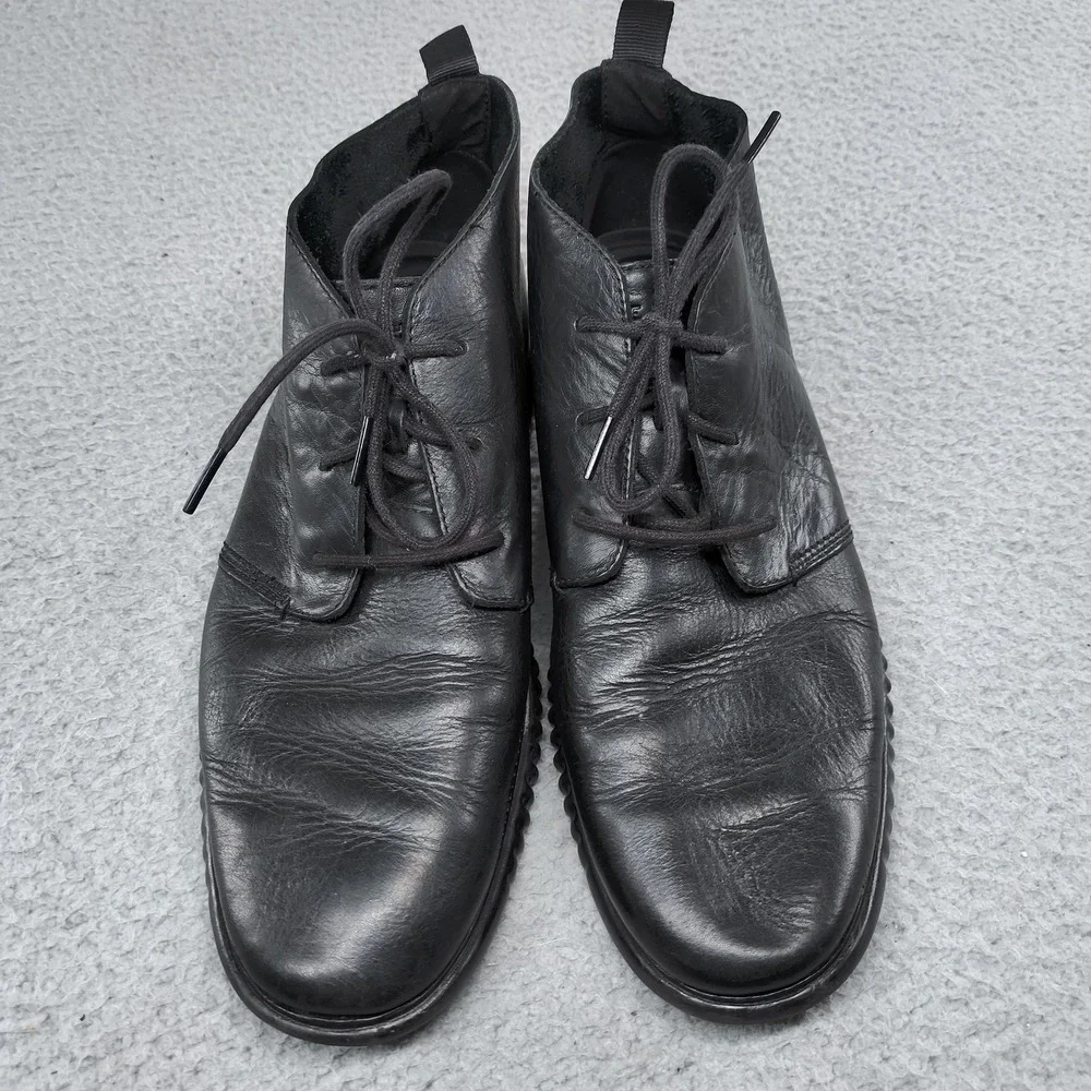 Cole Haan Chukka Boots Mens Size 11.5 Black Leather 2.ZEROGRAND Grand.OS C21984